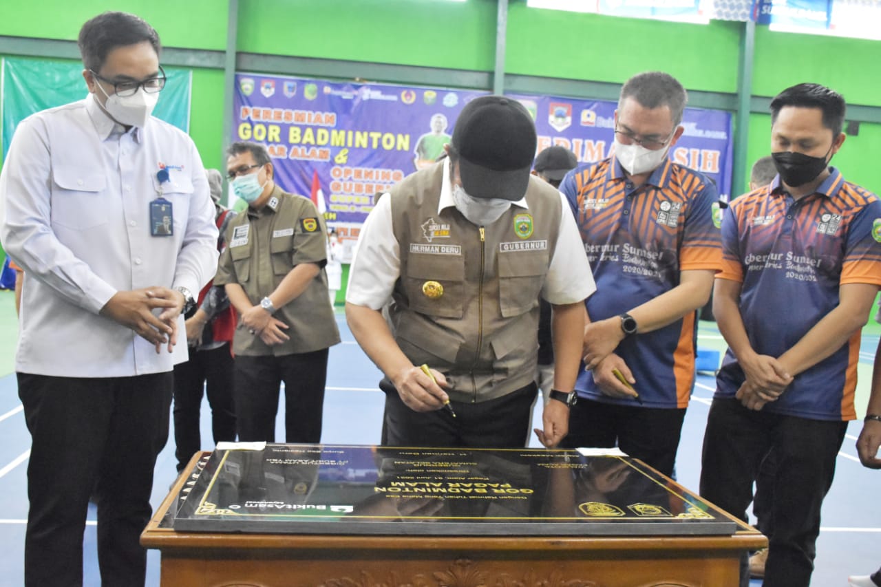 CSR PT BA Bangun GOR Badminton Kota Pagaralam