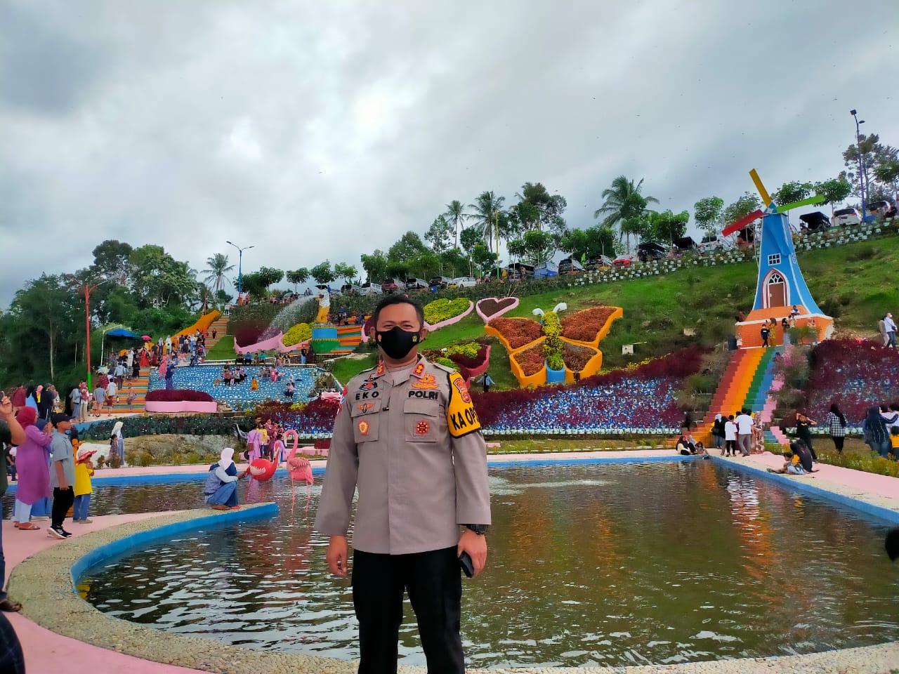 Kapolres Lahat Tinjau Pos Pam Obyek Agrowisata Sindang Panjang