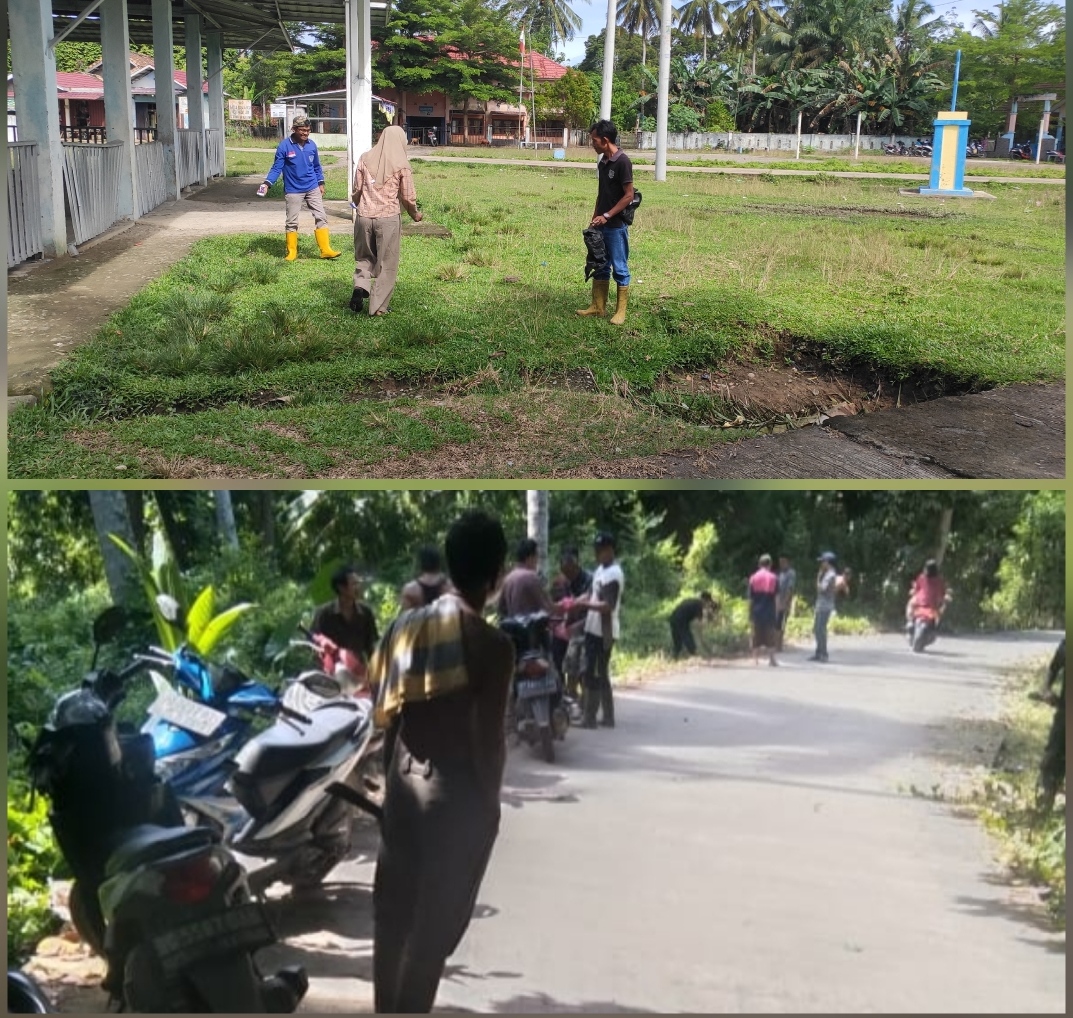 Warga Pagar Jati Benakat Manfaatkan Waktu Untuk Gotong Royong