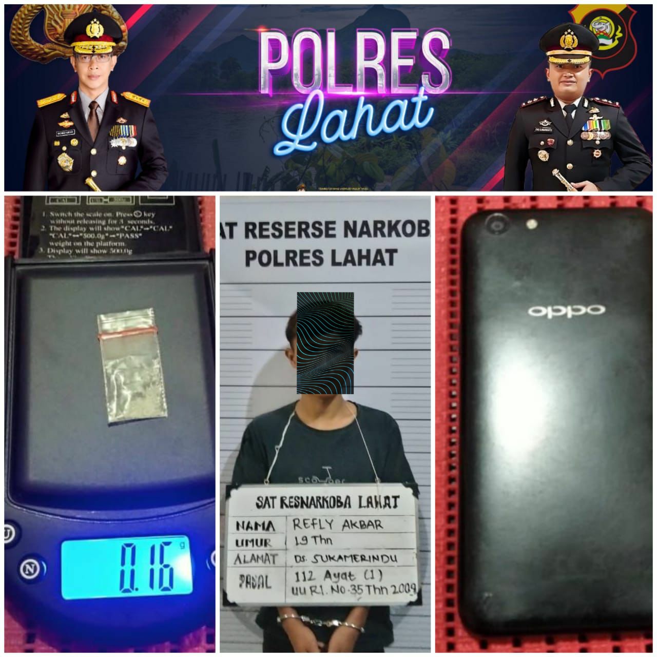 Tengah Malam, Pemuda 19 Tahun Tertangkap Tangan Membawa Sabu