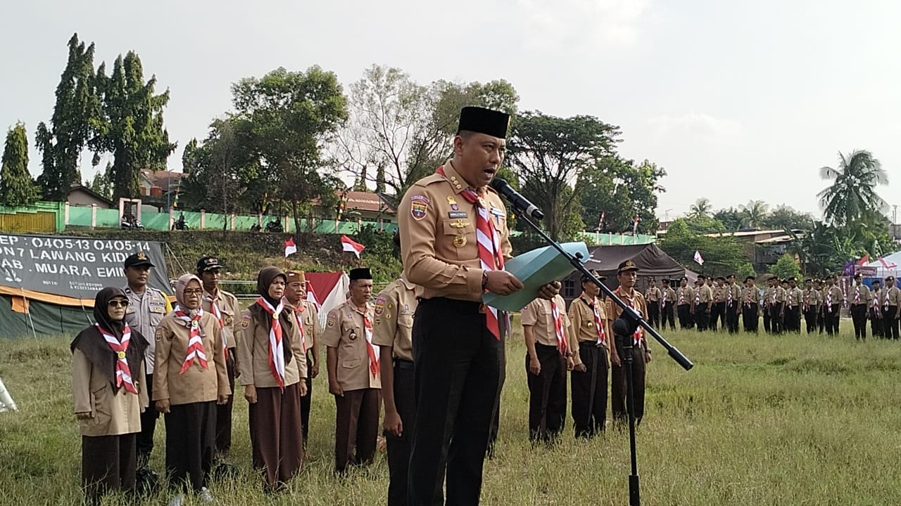 Camat Buka Perkemahan Ranting Laki, Rangkaian HUT RI dan HUT Pramuka Ke 62