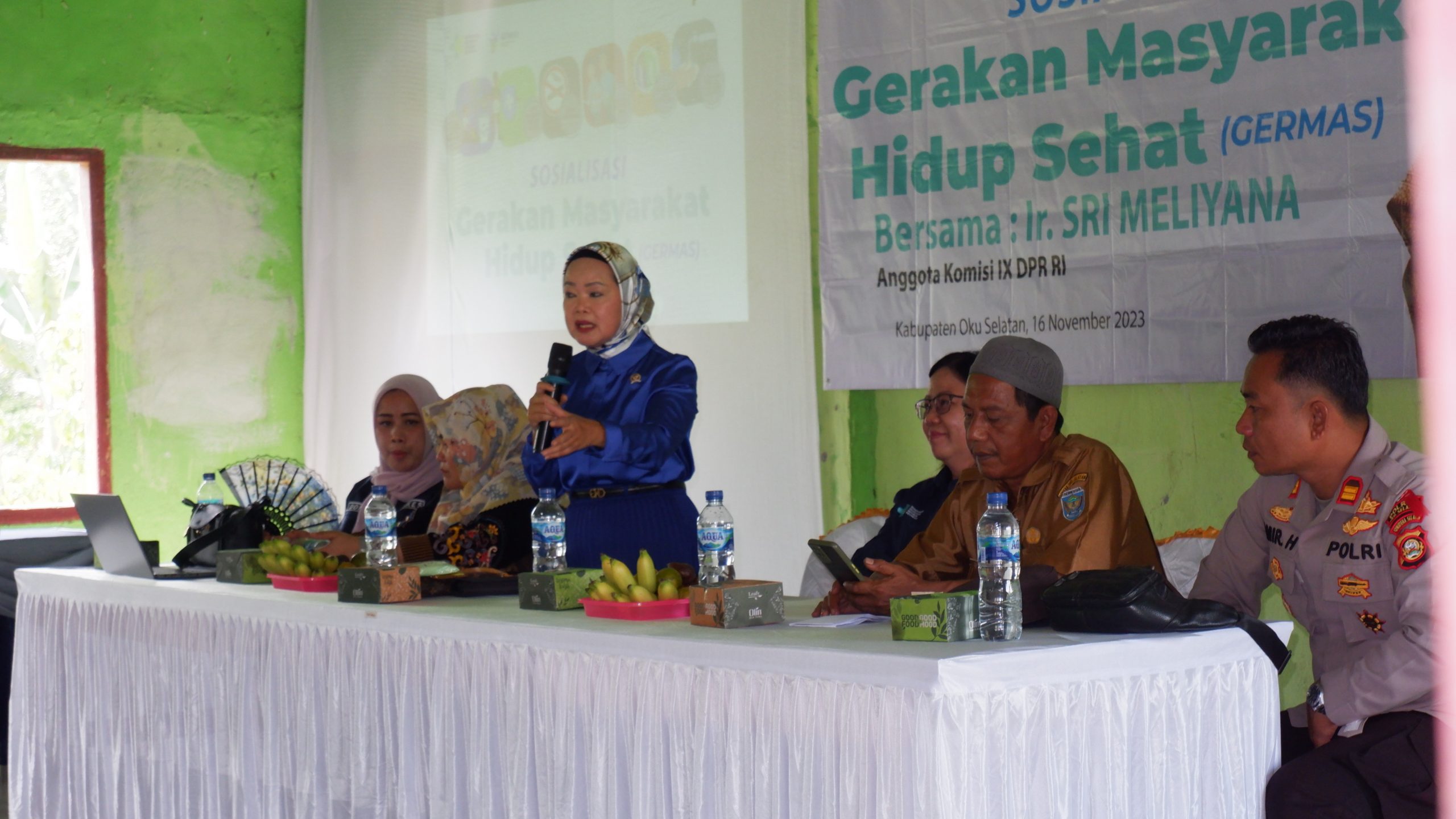 Sri Meliyana bersama Kemenkes RI Sosialisasikan Germas di OKU Selatan