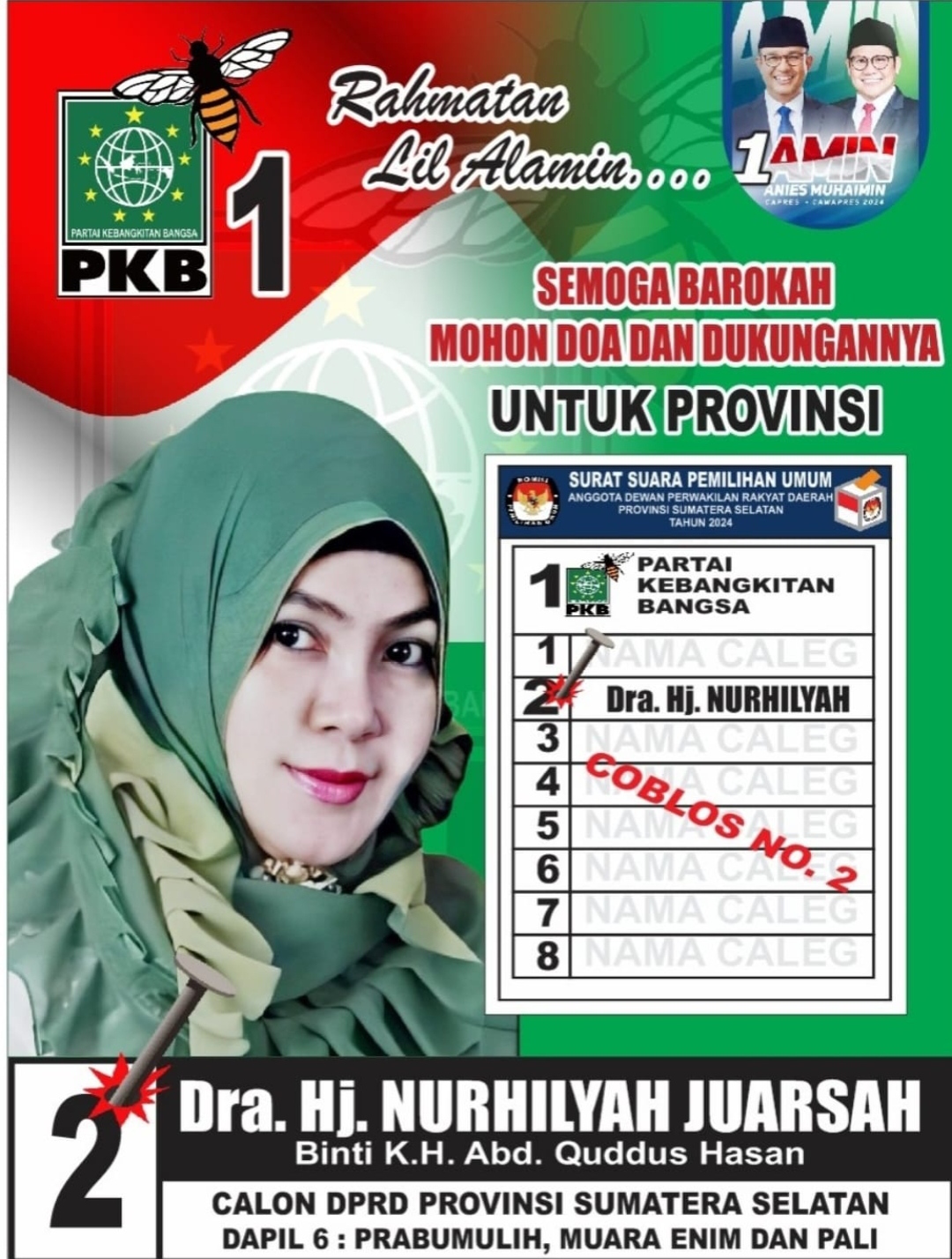 Ternyata, Dukungan Untuk Dra Hj Nurhilyah Calon Anggota DPRD Prov Sumsel Terus Mengalir