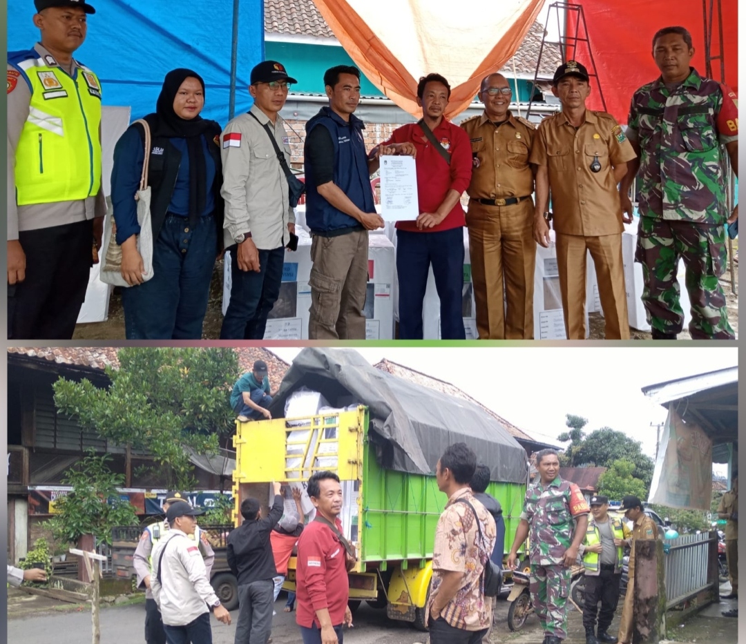 Babinsa Koramil 404-05/TE, Sertu Jarkoni Monitor Langsung Penyaluran Logistik Pemilu Desa Muara Meo