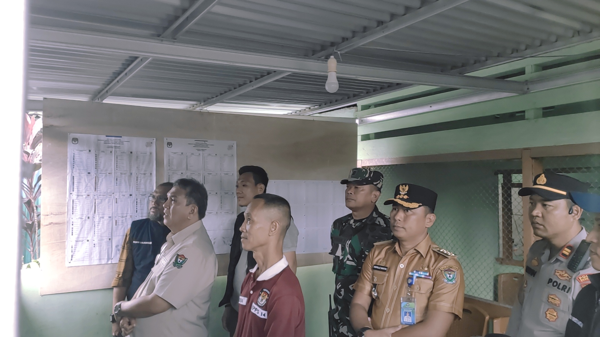 Wakili Dandim 0404/Muara Enim, Danramil TE Dampingi PJ Bupati, Monitor Persiapan Pelaksanaan Pemilu