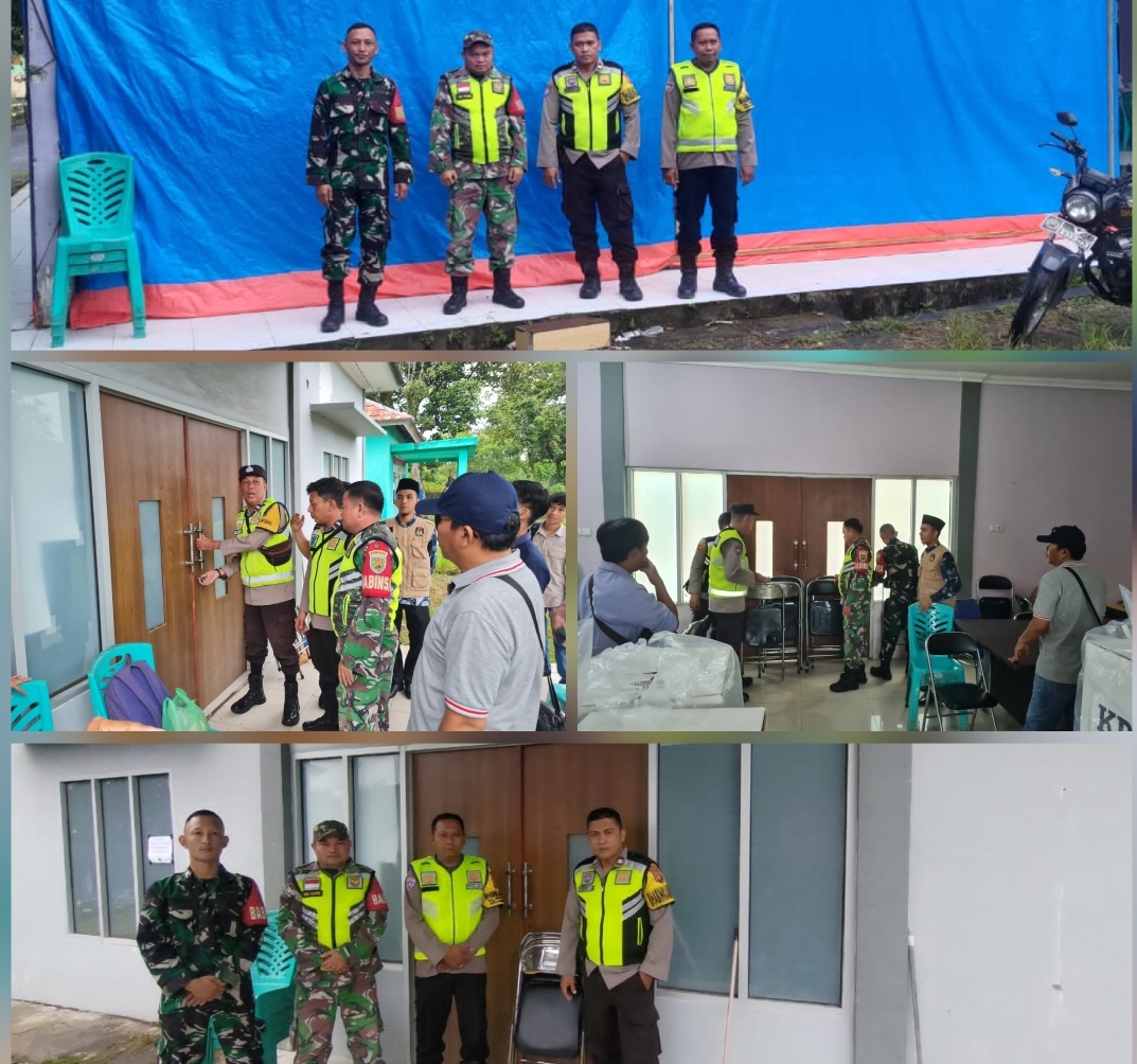 Babinsa Koramil 404-05/TE, Pastikan logistik Hasil pemilu 2024 dan Pleno di Kec Lawang Kidul Aman