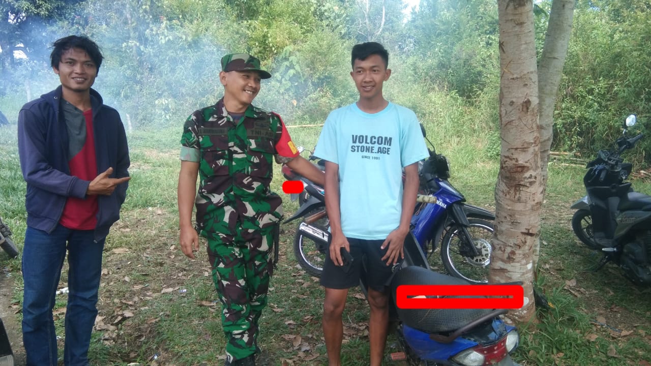 Babinsa Pandan Dulang, Himbau Pemuda Untuk Tidak Ugal-Ugalan Saat Bermotor