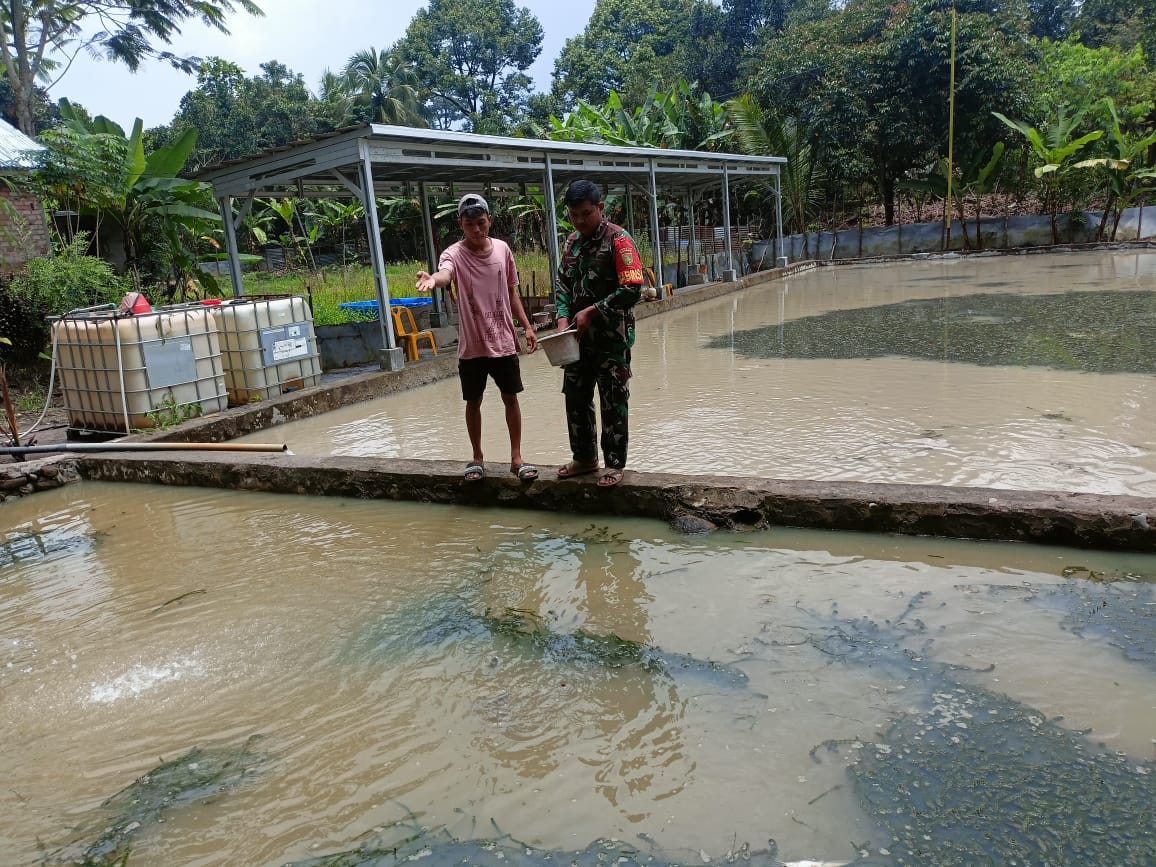 Babinsa Desa Tanjung Karangan Motivasi Warga Guna Meningkatkan Perekonomian disektor Perikanan