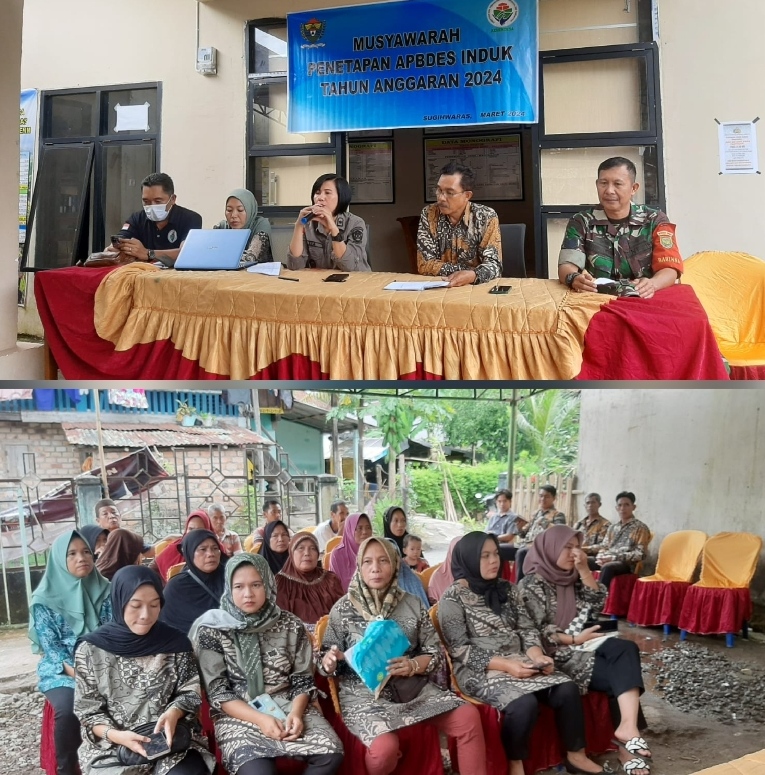 Babinsa Desa Sugi Waras Hadiri Musdes Bahas APBDES