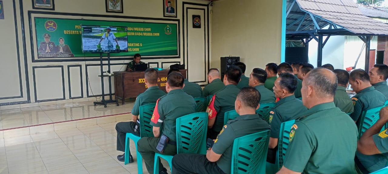 Seluruh Babinsa 404-05/TE Ikuti Vidcon Training of Trainers (TOT) “GERAKAN ANTISIPASI DARURAT PANGAN NASIONAL”