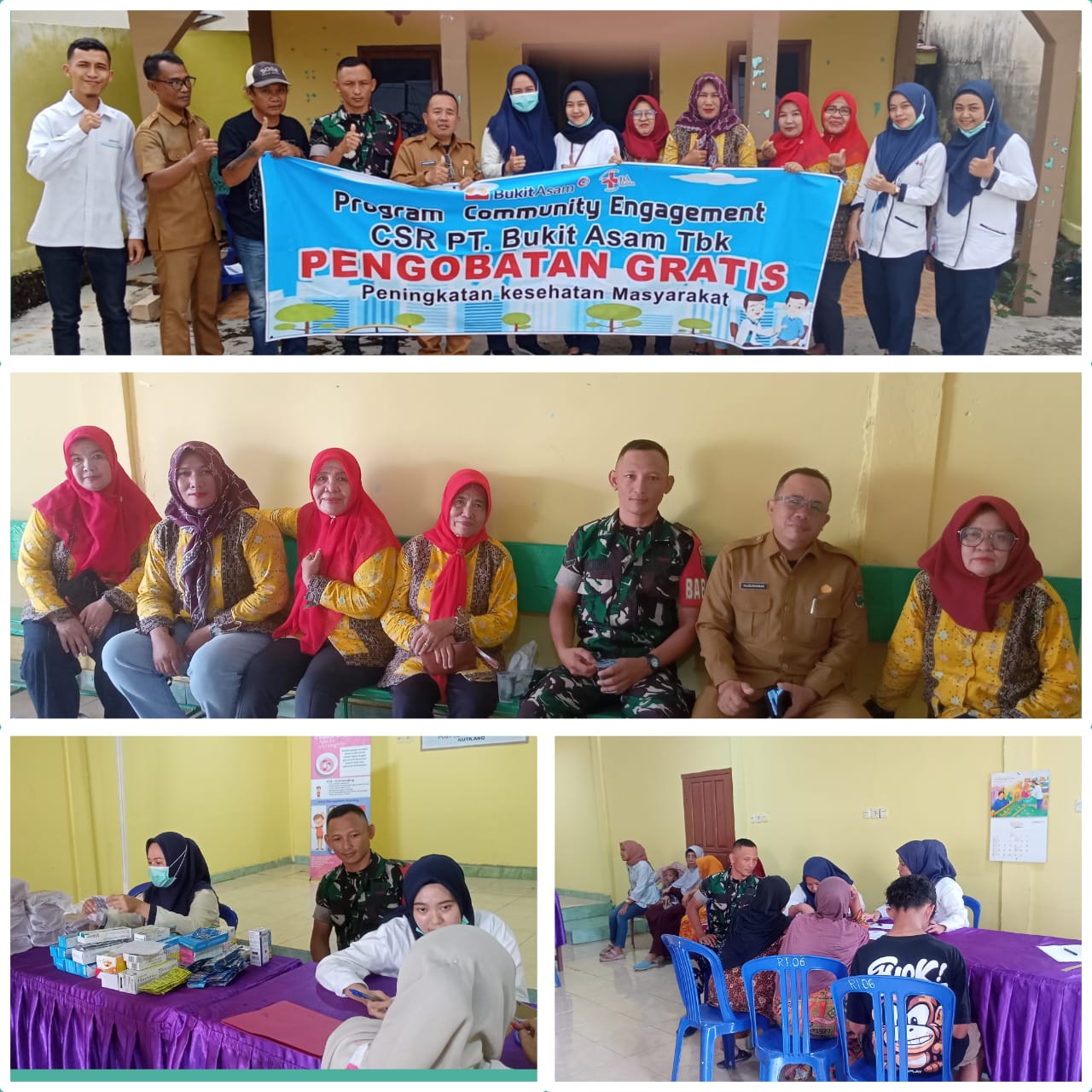 PEDULI KESEHATAN WARGA, BABINSA IMAM UDIN WALPING PENGOBATAN GRATIS CSR PTBA