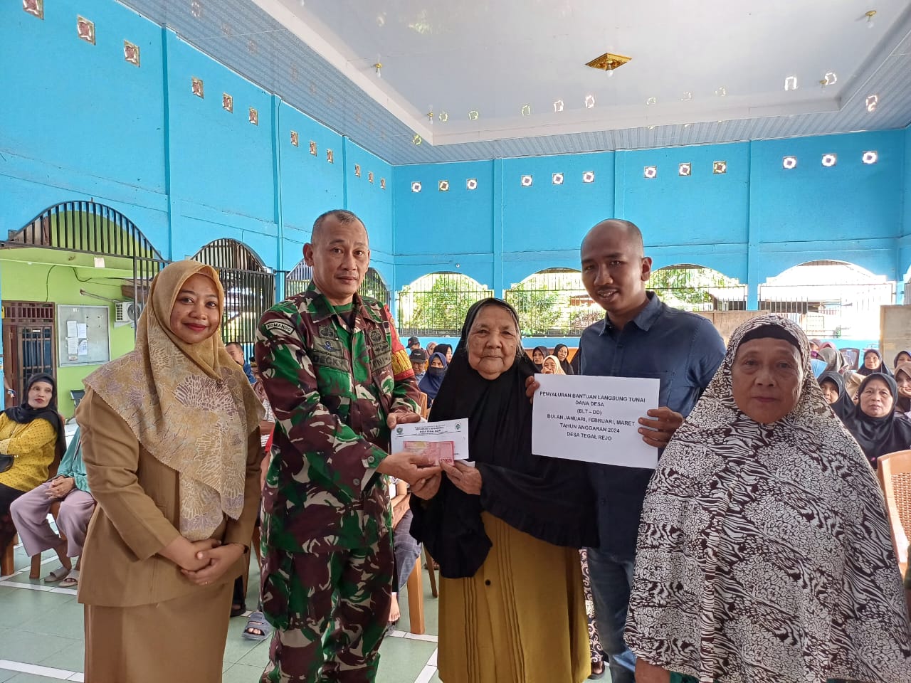 Babinsa Tegal Rejo Monitor Penyaluran BLT DD Tahun 2024