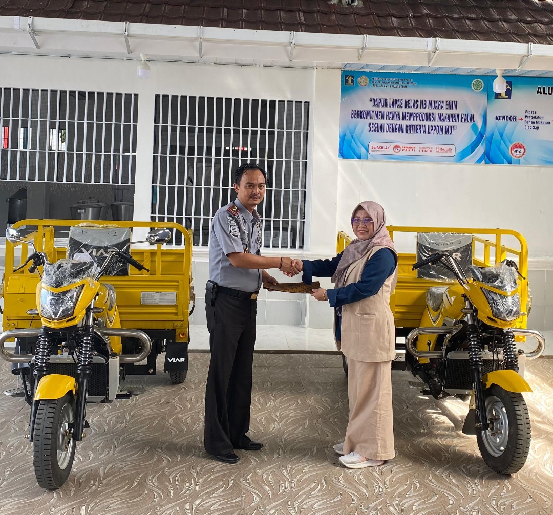 Bukit Asam (PTBA) Serahkan Bantuan Kendaraan untuk Lapas Kelas IIB Muara Enim