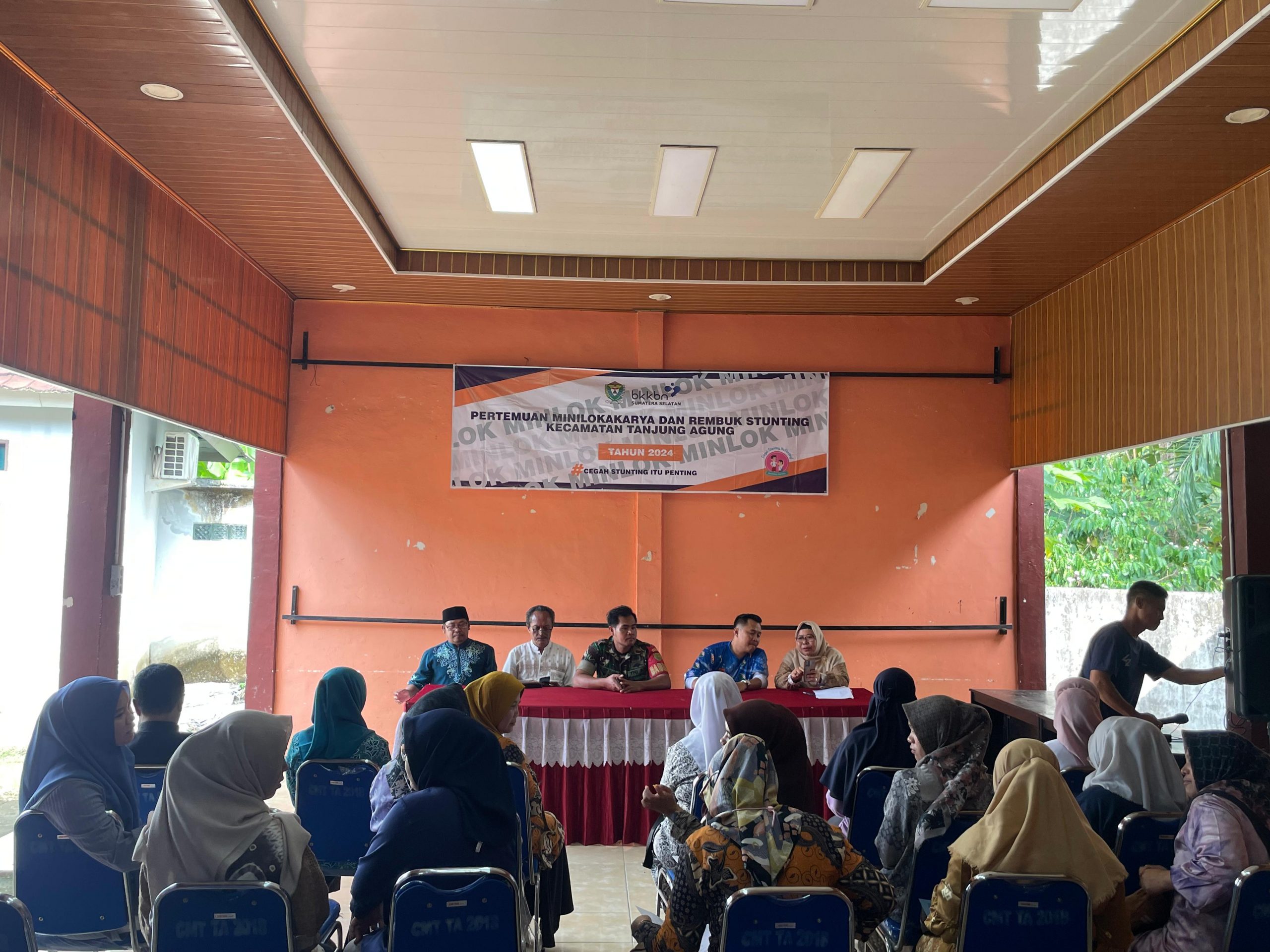 Babinsa Koramil 05/TE Dukung Giat Minilokarya dan Rembuk Stunting di Kecamatan Tanjung Agung