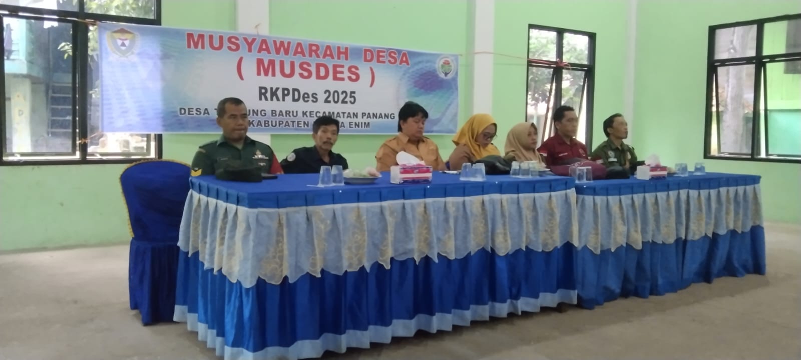 Babinsa Tanjung Baru Koramil 05/TE Hadiri Musdes RKPdes Tahun 2025