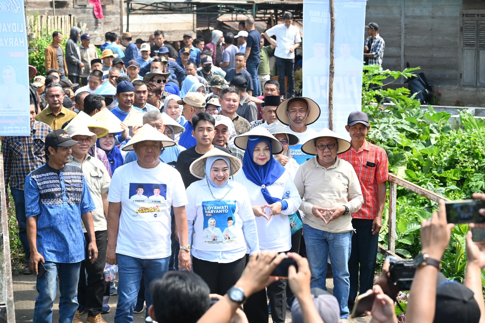 Antusias Masyarakat Jarai Sambut Cawagub Sumsel dan Pasangan Berlian Lahat di Panen Raya