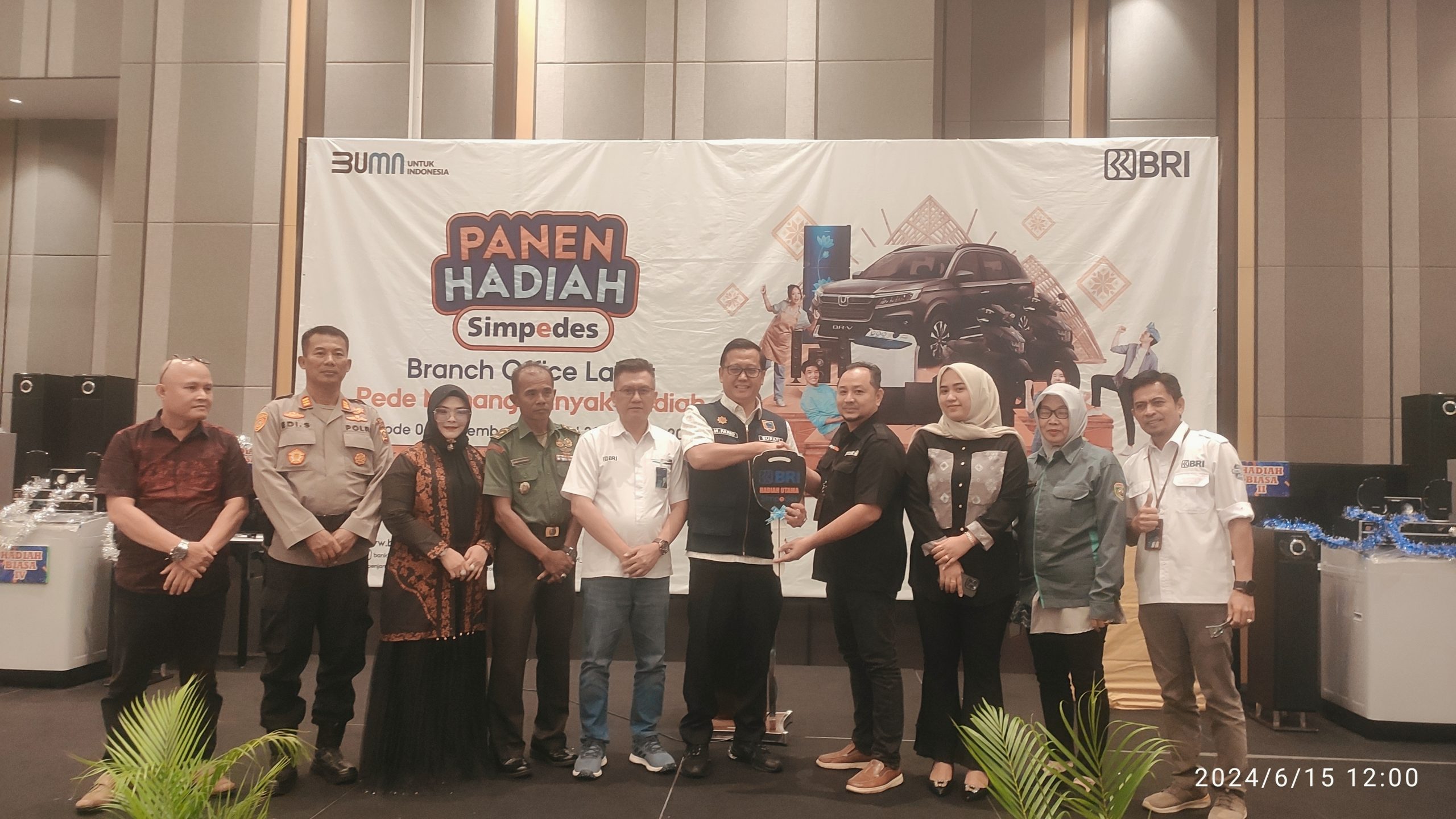 Pada Panen Hadiah Simpedes BRI Lahat, periode 1 September 2023 S/D Febuari 2024 Berjalan Spektakuler