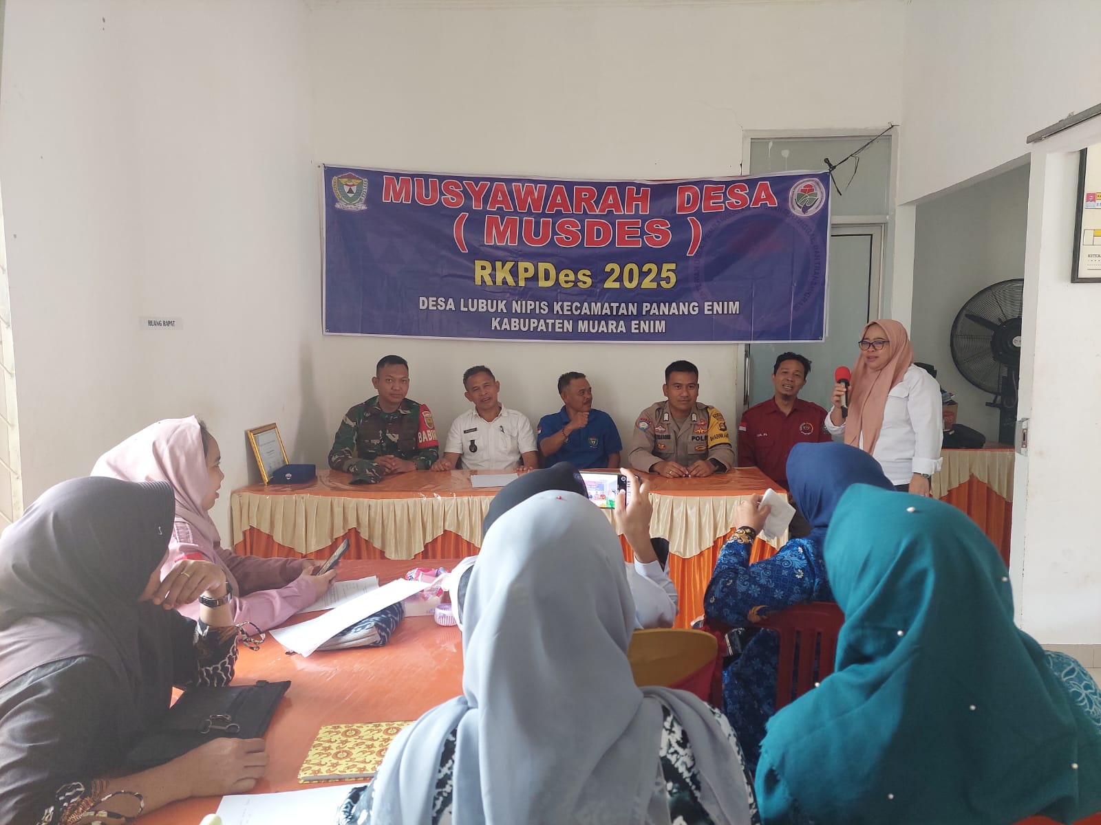 Babinsa Koramil 404-05/Tanjung Enim Hadiri Musdes RKPDes 2025 Desa Lubuk Nipis
