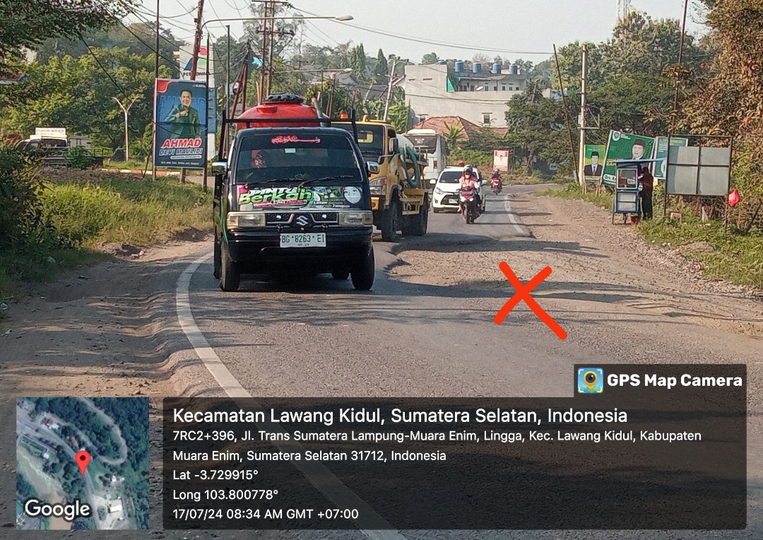 Rawan Kecelakaan, Masyarakat Pinta Pemerintah Perbaiki Jalan Rusak di Lintas Sumatera Desa Lingga