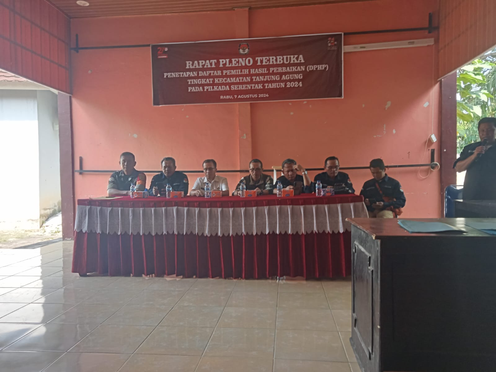 Serda Budi Supriyanto Hadiri Rapat Pleno Penetapan DPHP Tingkat Kecamatan Tanjung Agung
