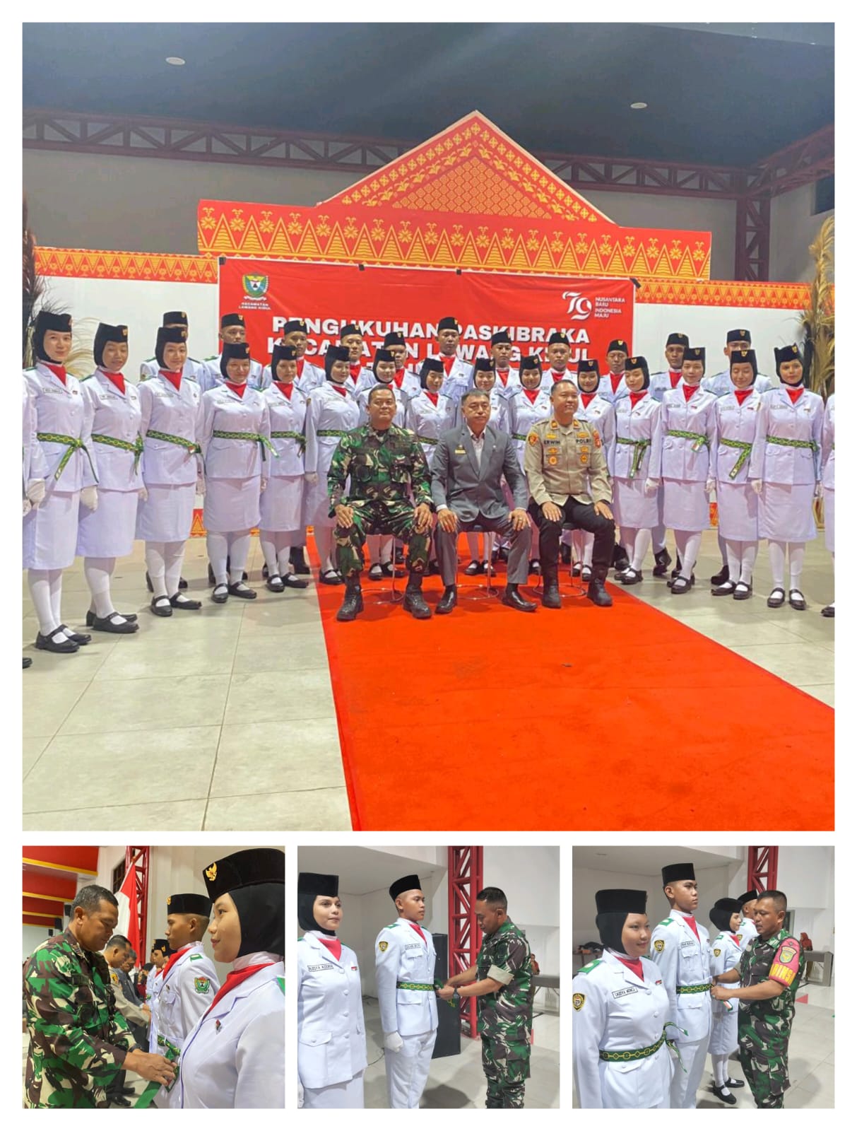Serma Tanto ; Alhamdulillah, Paskibraka Kecamatan Lawang Kidul Sudah Dikukuhkan