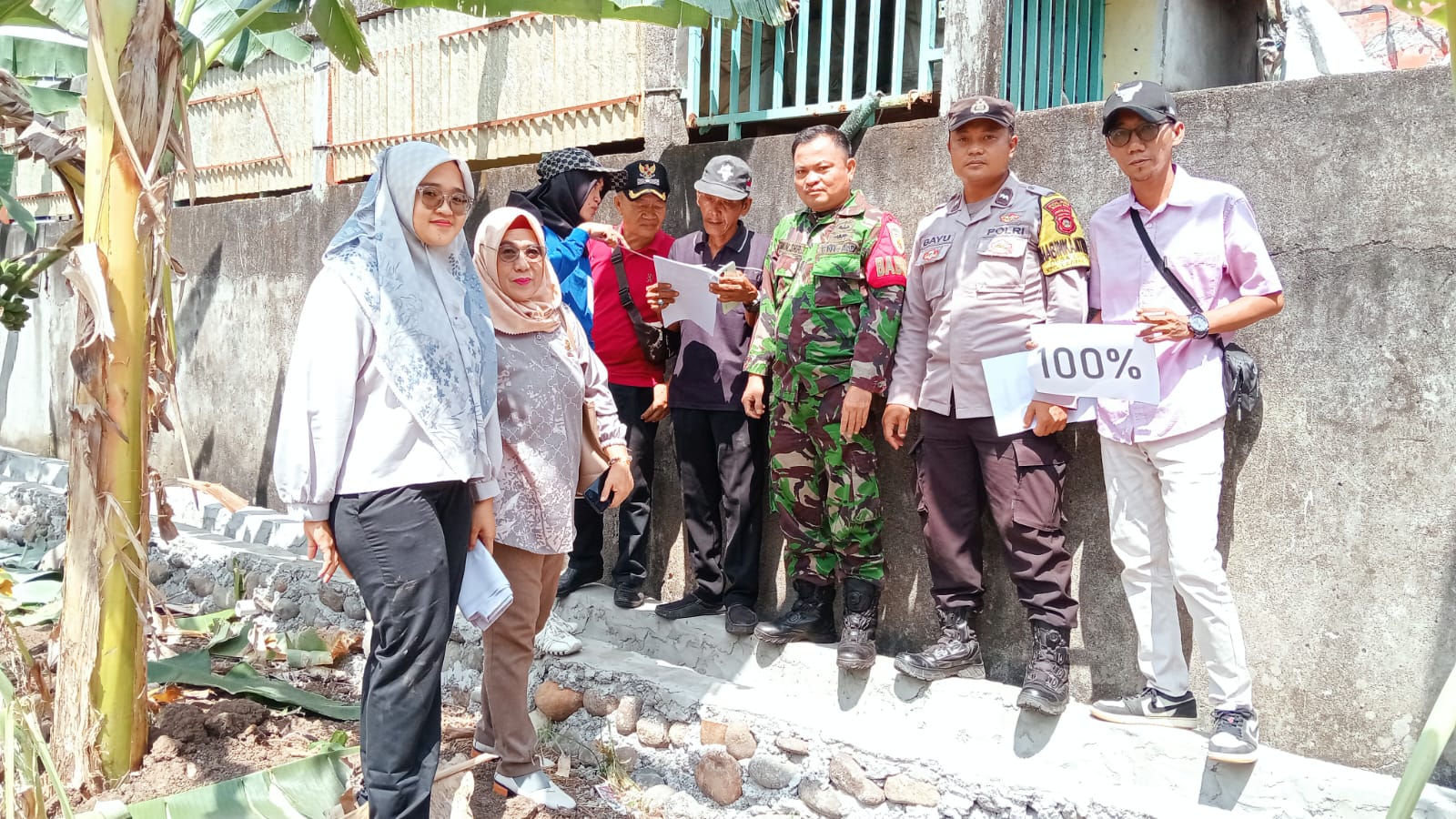 Babinsa Lingga Walping 100 Persen Pembangunan Padat Karya Tahap 1 Tahun 2024