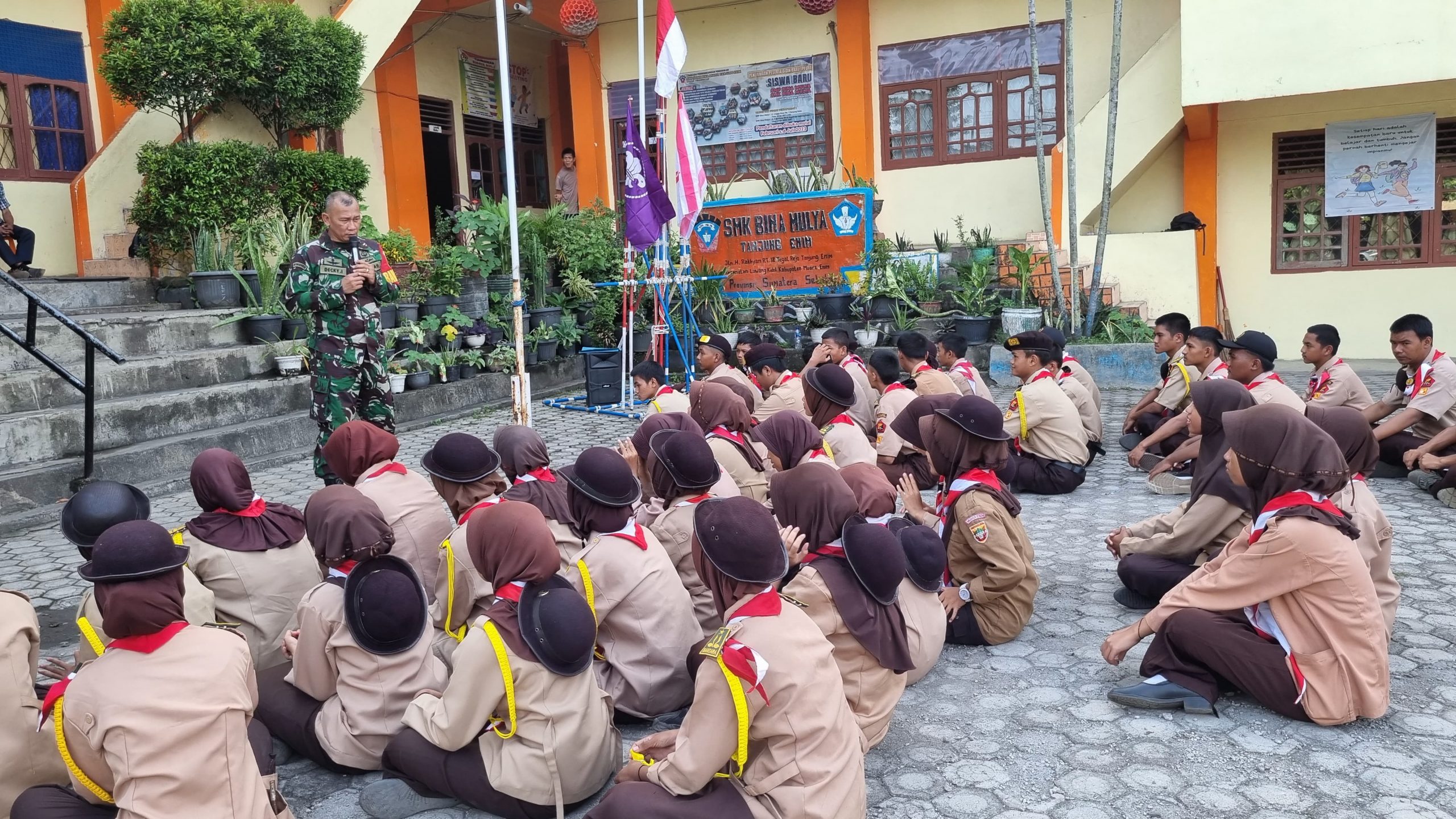 Babinsa Tegal Rejo, Hadiri Giat Persami, Perayaan HUT Pramuka Ke 63