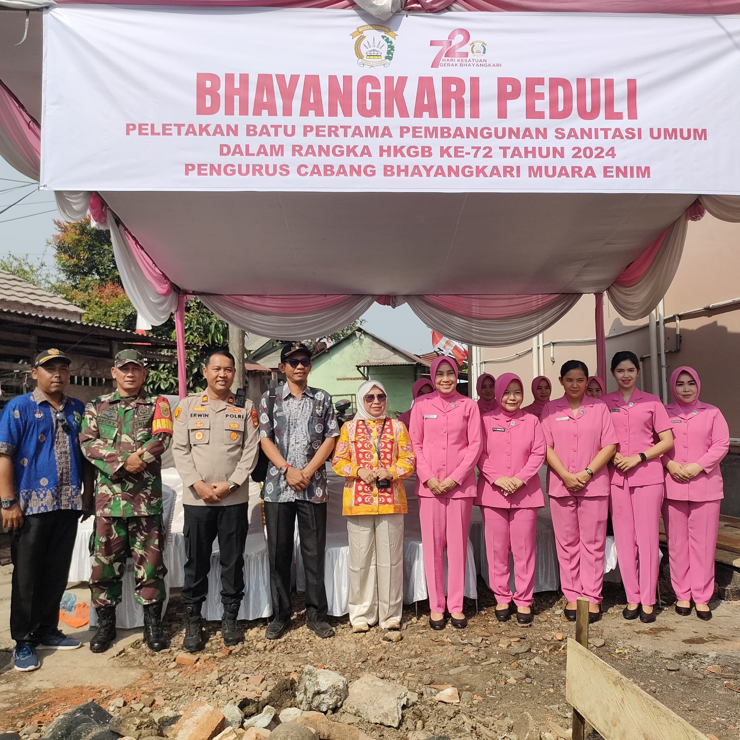 Pelda Decky Babinsa Tegal Rejo Koramil 404-05/Tanjung Enim Hadiri Acara HKGB Ke 72