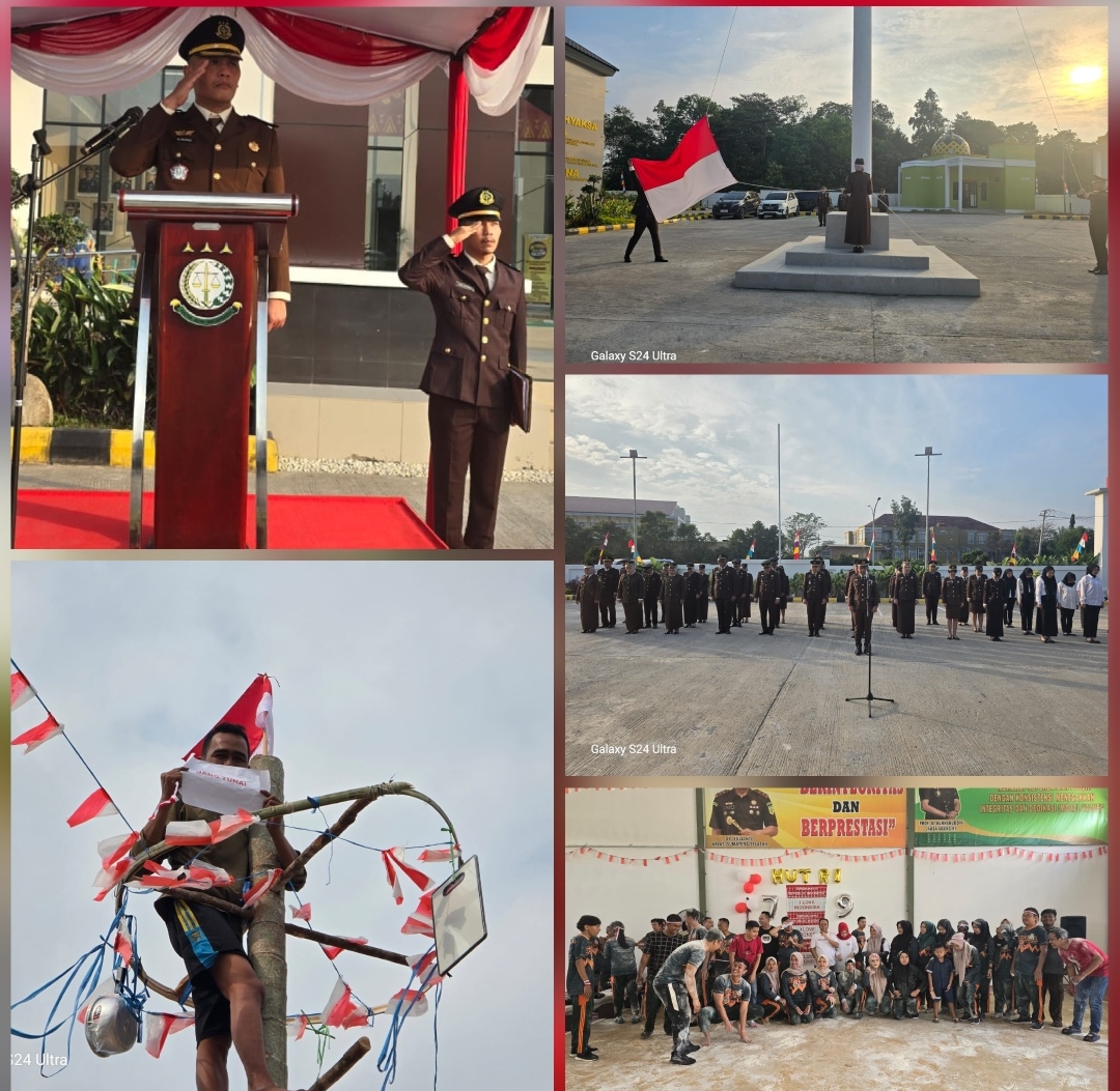 Kejari Muara Enim Laksanakan Upacara Bendera Pada HUT RI Ke 79, Berikut Pesan Kajari