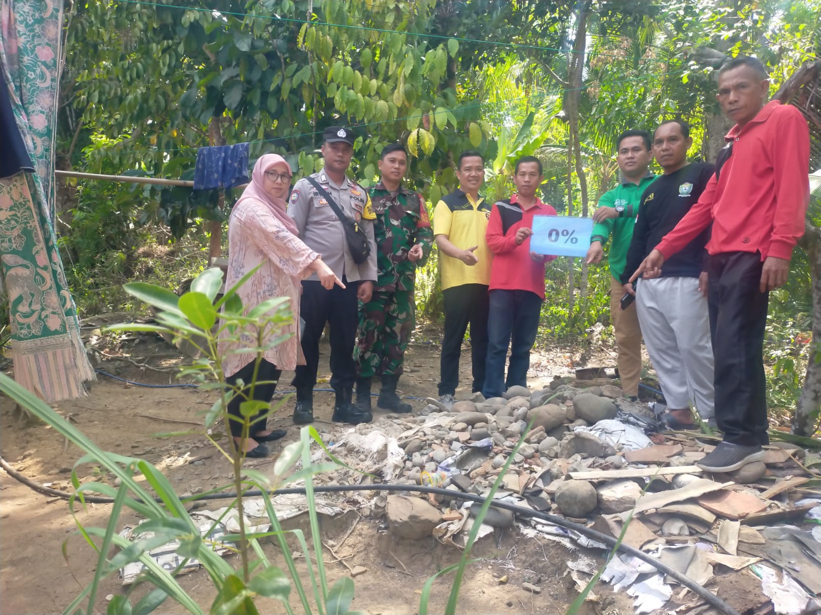 Babinsa Koramil Tanjung Enim, Hadiri Titik Nol Pembangunan Dana Desa Tahap II