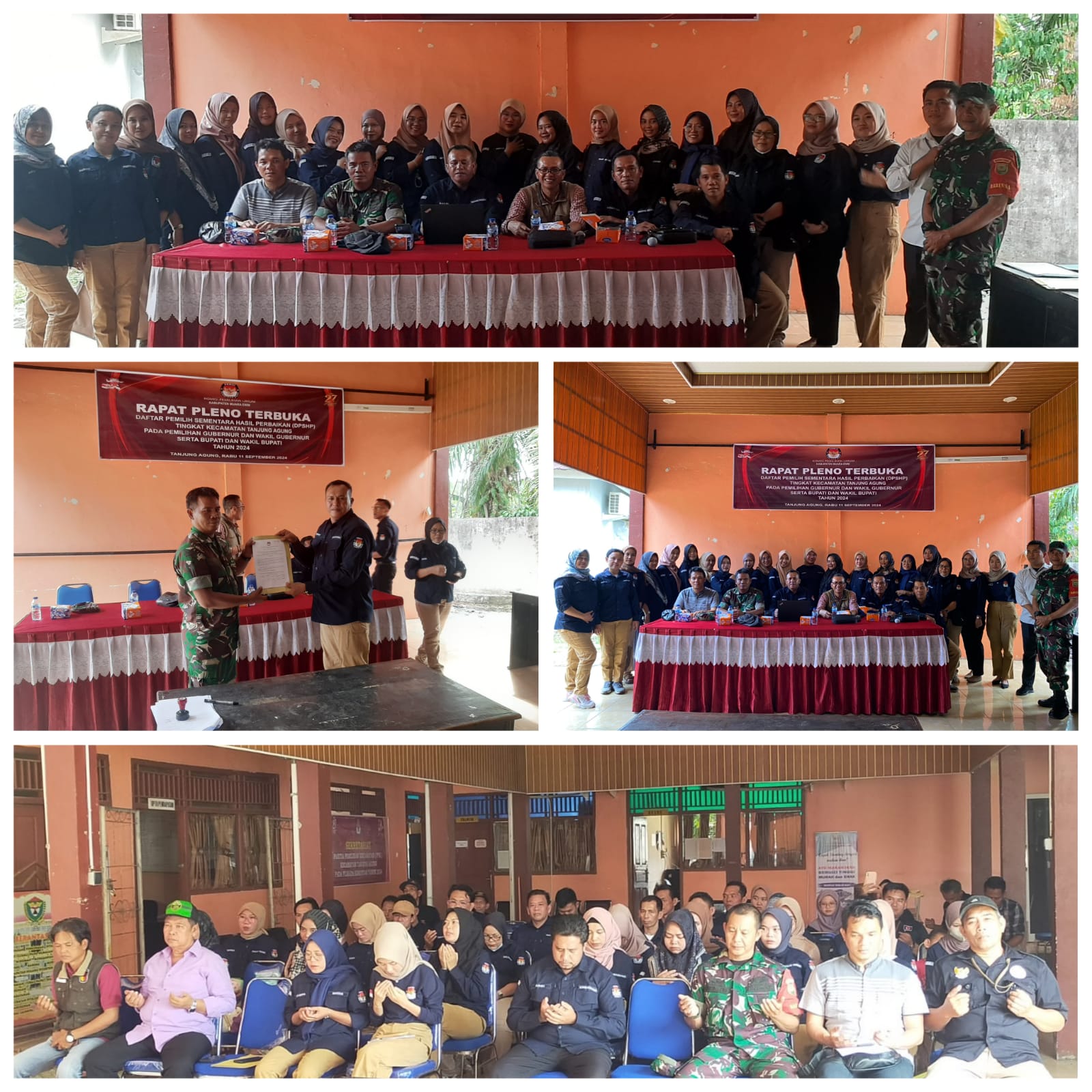 Dampingi Danpos, Babinsa Serma Khoiril Hadiri Rapat Pleno DPSHP