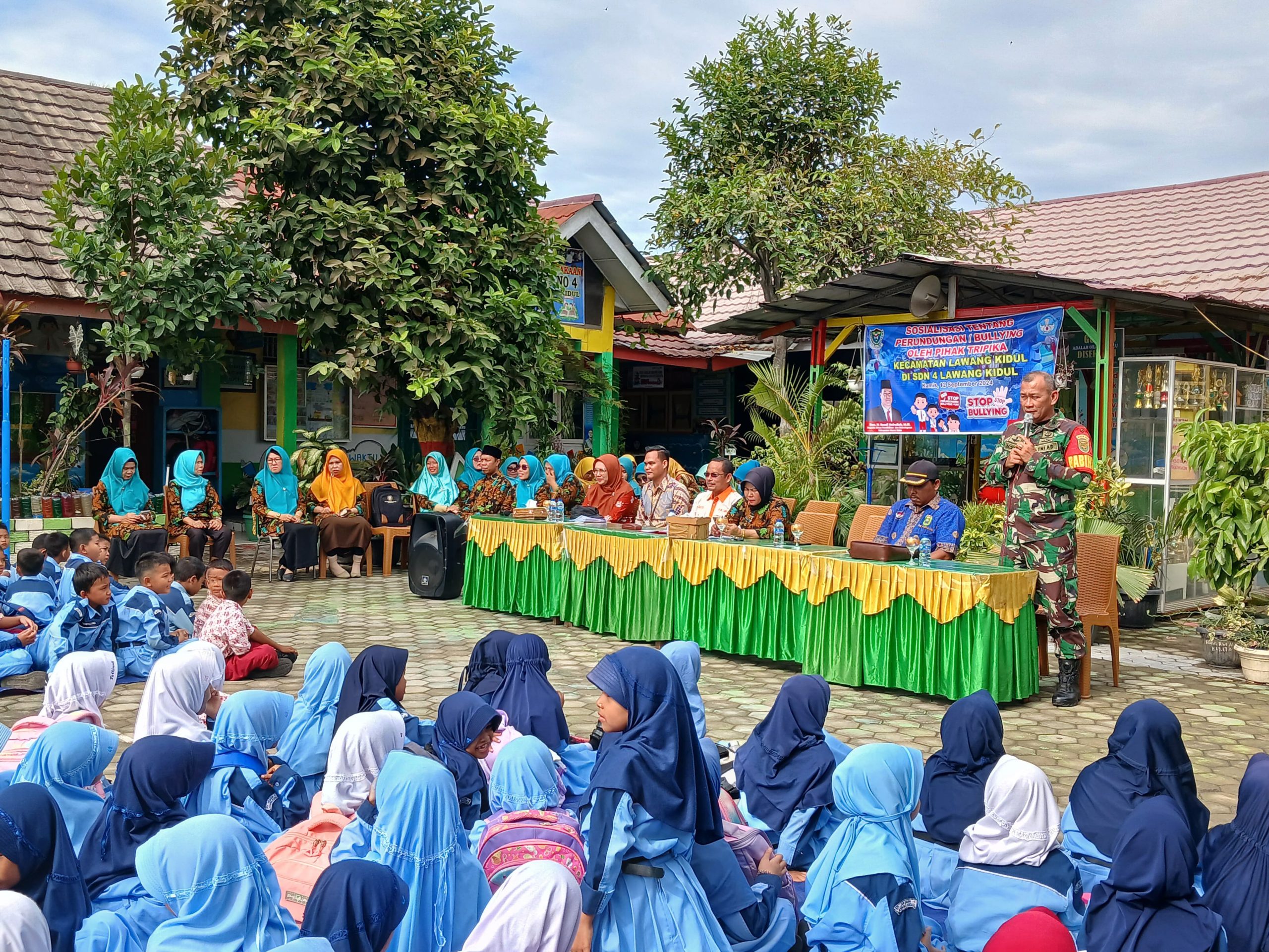 Pelda Decky Berikan Materi Di SDN 04 Lawang Kidul, Stop Bullying Antara Pelajar