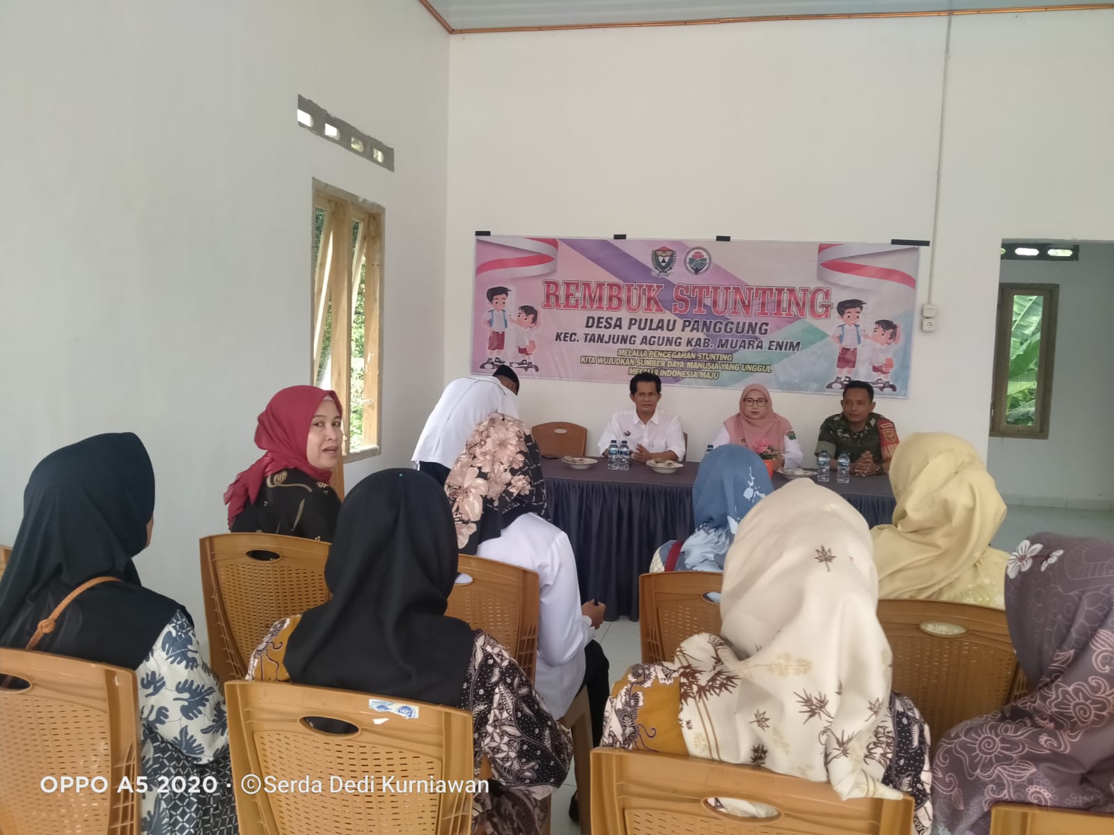 Babinsa Pulau Panggung, Koramil 404-05/Tanjung Enim Hadiri Rapat Pencegahan Stunting