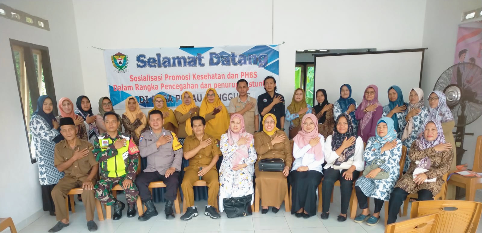 Babinsa Pulau Panggung Koramil 404-05/Tanjung Enim Hadiri Sosialisasi Promosi Kesehatan Dan HBS, Pencegahan Stunting