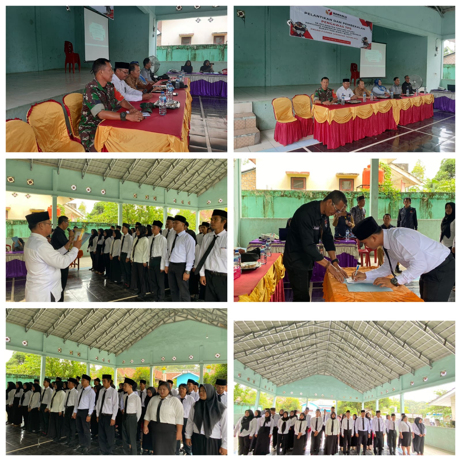 Serma Khoiril Hadiri Pelantikan sekaligus Pembekalan Materi Anggota PTPS Kecamatan Tanjung Agung