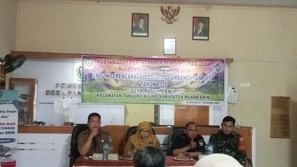 Babinsa Pandan Enim Sambut Baik Musrenbangdes Rencana Pembangunan 2026