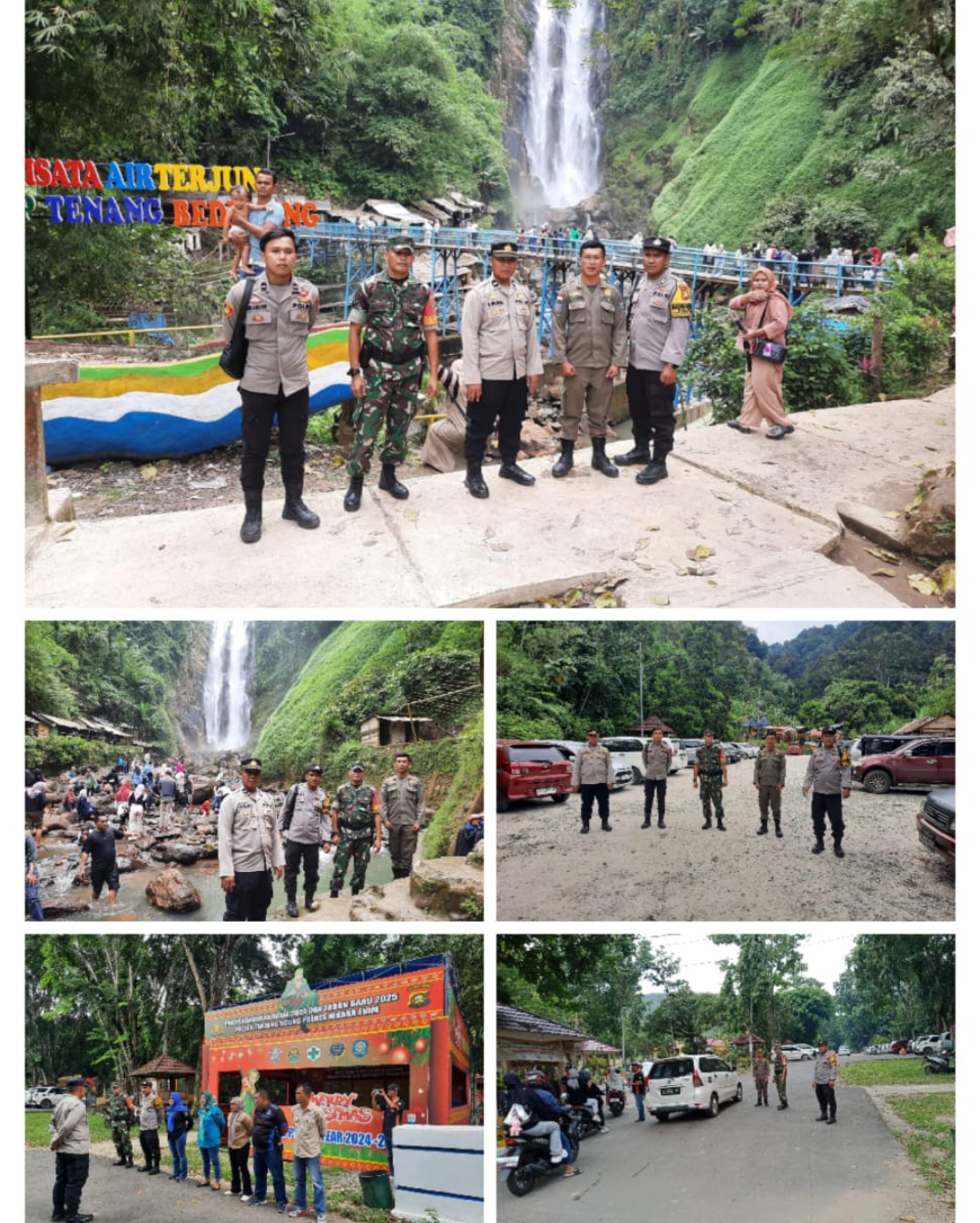 Berikut Laporan Personil Koramil Tanjung Enim Terkait Situasi Wisata Air Terjun Bedegung
