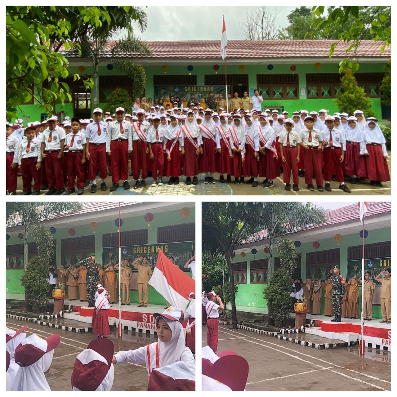 Hujan-Hujan Babinsa Lubuk Nipis Menyerbu SDN 3 Panang Enim