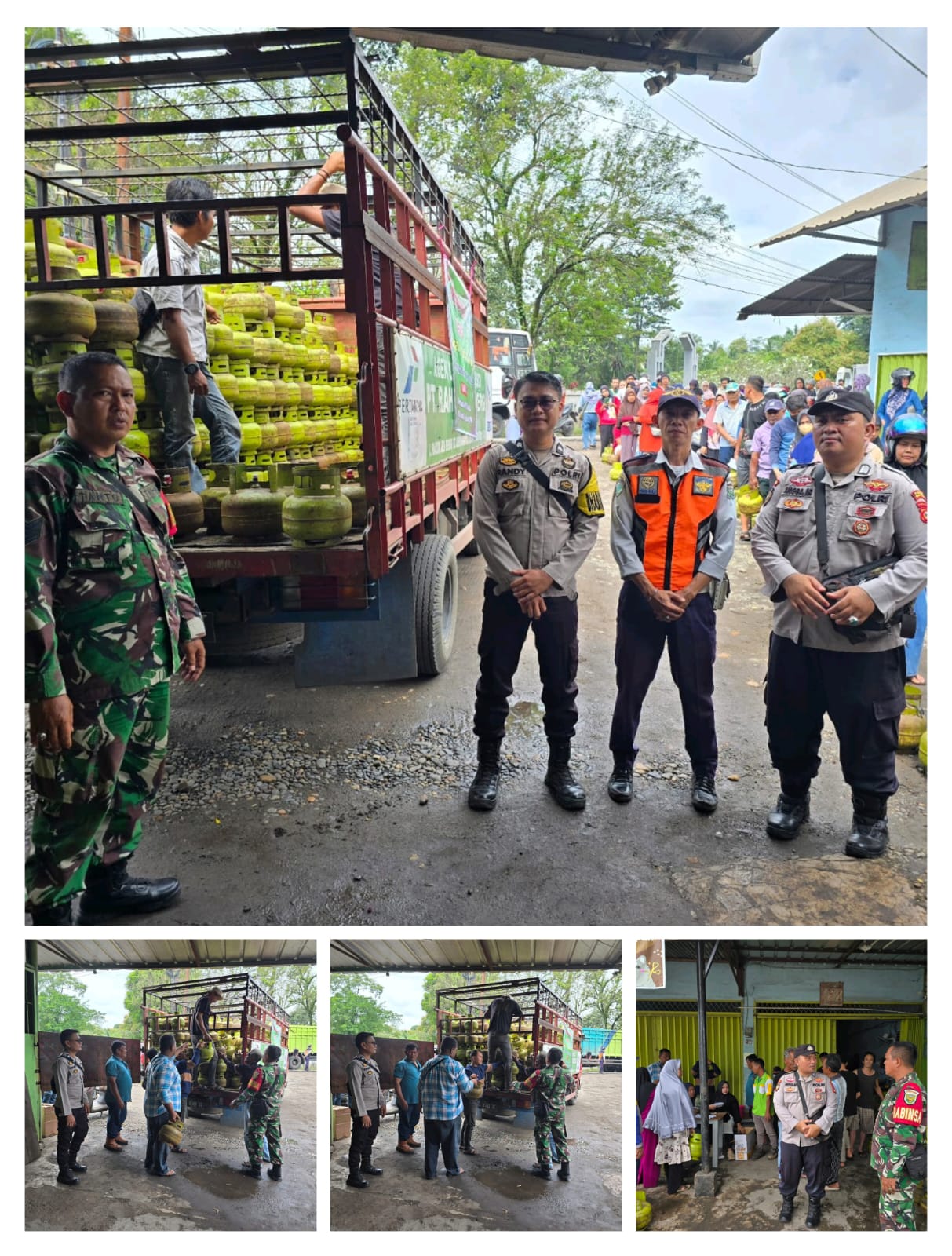 Babinsa Kelurahan Tanjung Enim Laporkan Giat Operasi Pasar Berjalan Lancar
