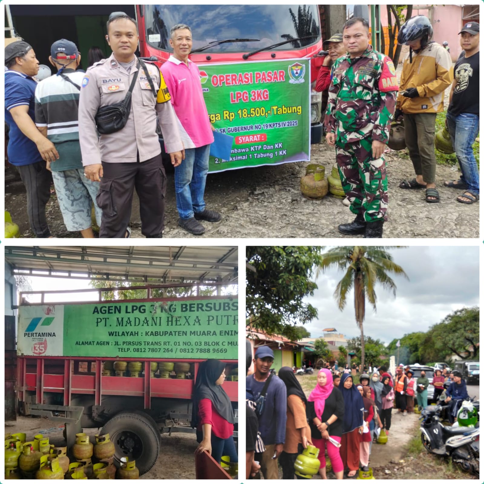 Babinsa Lingga Walping Operasi Pasar Gas Elpiji 3 KG