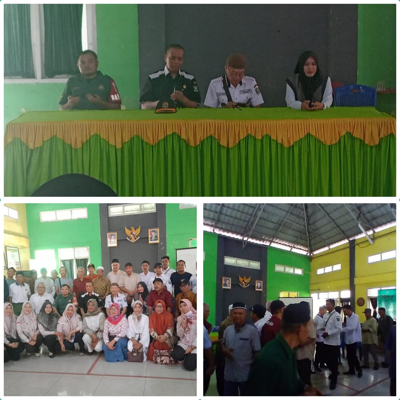 Babinsa Koramil Tanjung Enim, Hadiri Halal Bihalal Pemdes Dengan Masyarakat Lingga
