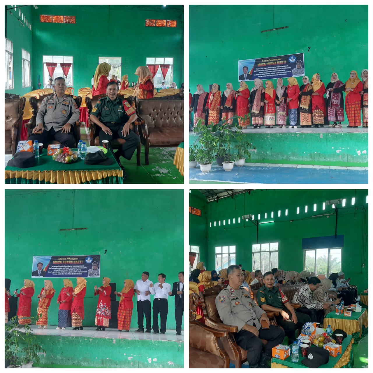 Babinsa Tanjung Agung Hadiri Acara Pelepasan Purnabakti Kepsek
