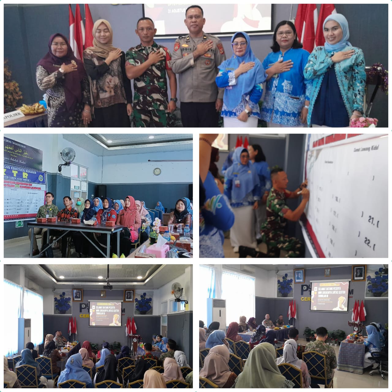 Babinsa Pasar Tanjung Ikut Serta Rapat Miniloka Karya Lintas Sektor Triwulan III