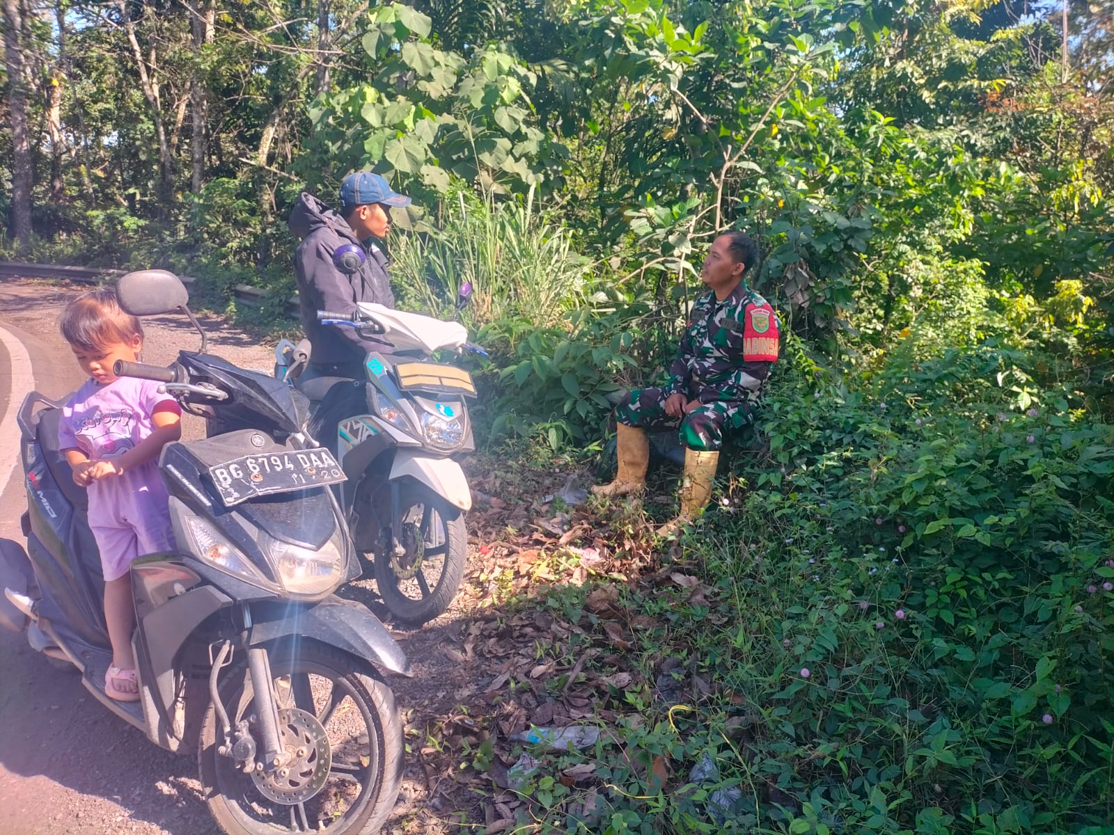 Babinsa Lambur Berikan Himbauan Sekaligus Pesan Kepada Warga Binaan