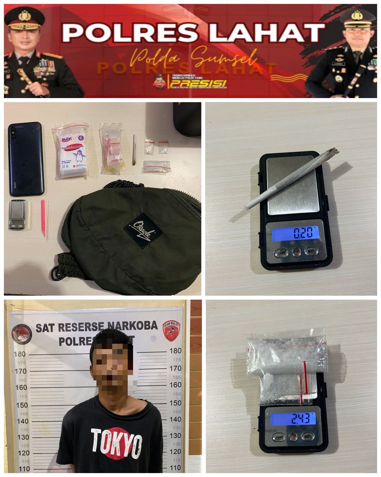 3 Paket Sabu, 1 Linting Ganja, dan 1 Orang yang Gagal Kabur dari Kenyataan