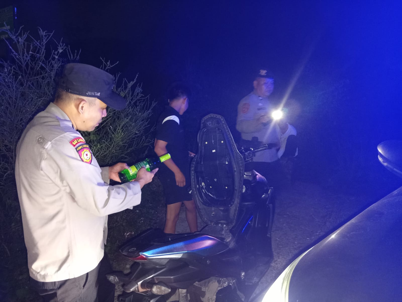 Polsek Lawang Kidul GEBRAK! Patroli Malam, Balap Liar Langsung Dibubarkan