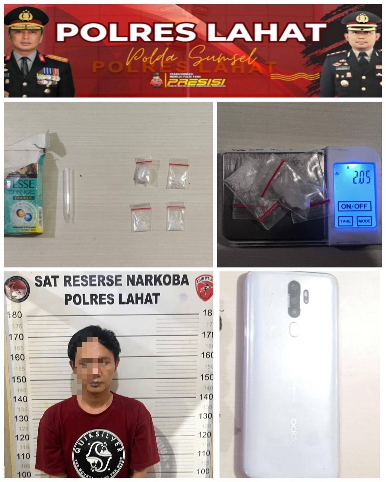 Diduga Pengedar di Lahat Selatan, IJ Gagal ‘Ngilang’ Saat Polisi Datang