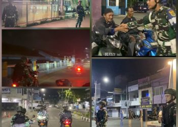 Patroli Malam Yonif 894/PB Sisir Titik Rawan di Lahat, Kehadiran Prajurit Bikin Warga Tambah Tenang