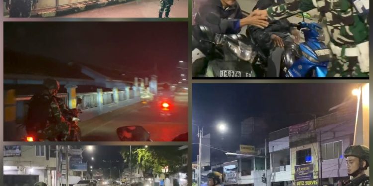 Patroli Malam Yonif 894/PB Sisir Titik Rawan di Lahat, Kehadiran Prajurit Bikin Warga Tambah Tenang