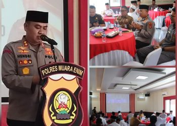 DOA BERSAMA LINTAS AGAMA, POLRES MUARA ENIM MEMOHON KESELAMATAN BANGSA DAN KEMAJUAN POLRI DI HARI BHAYANGKARA KE-80